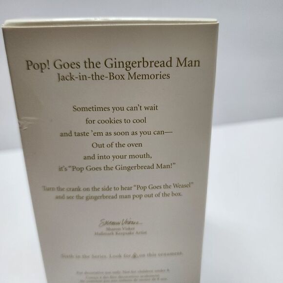 Hallmark Keepsake Christmas Ornament Pop Goes the Gingerbread Man Jackinthe Box - Picture 3 of 7